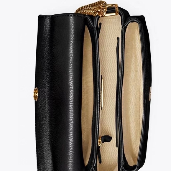 Tory Burch Kira Shoulder Bag Olive Green with Gold Chain - Picture 6 of 7